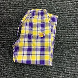 NBA Los Angeles Lakers Plaid Pajama Sweatpants L
